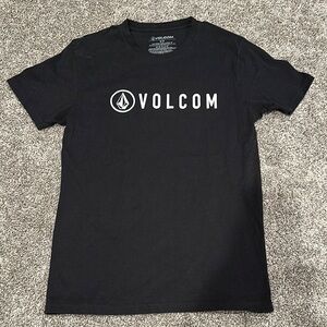 Volcom Black Short Sleeve Tee Classic Crew Neck
